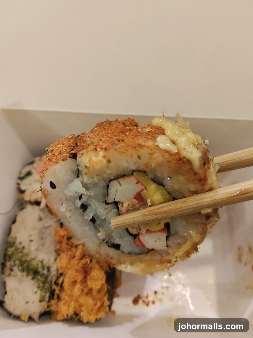 Sushi Roll with Chopsticks