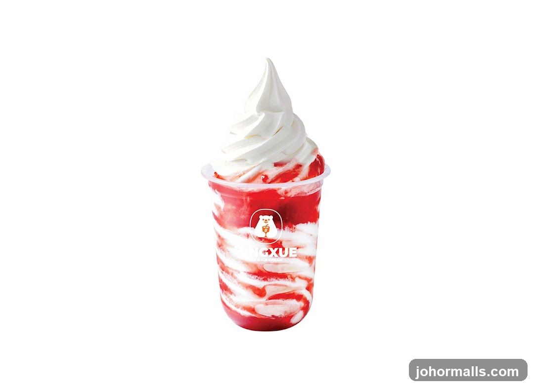 Strawberry Soft Serve Ice Cream