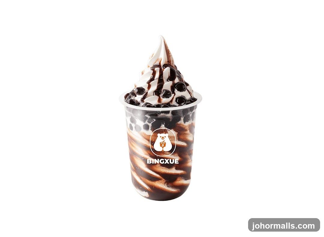 Chocolate Bubble Tea Soft Serve
