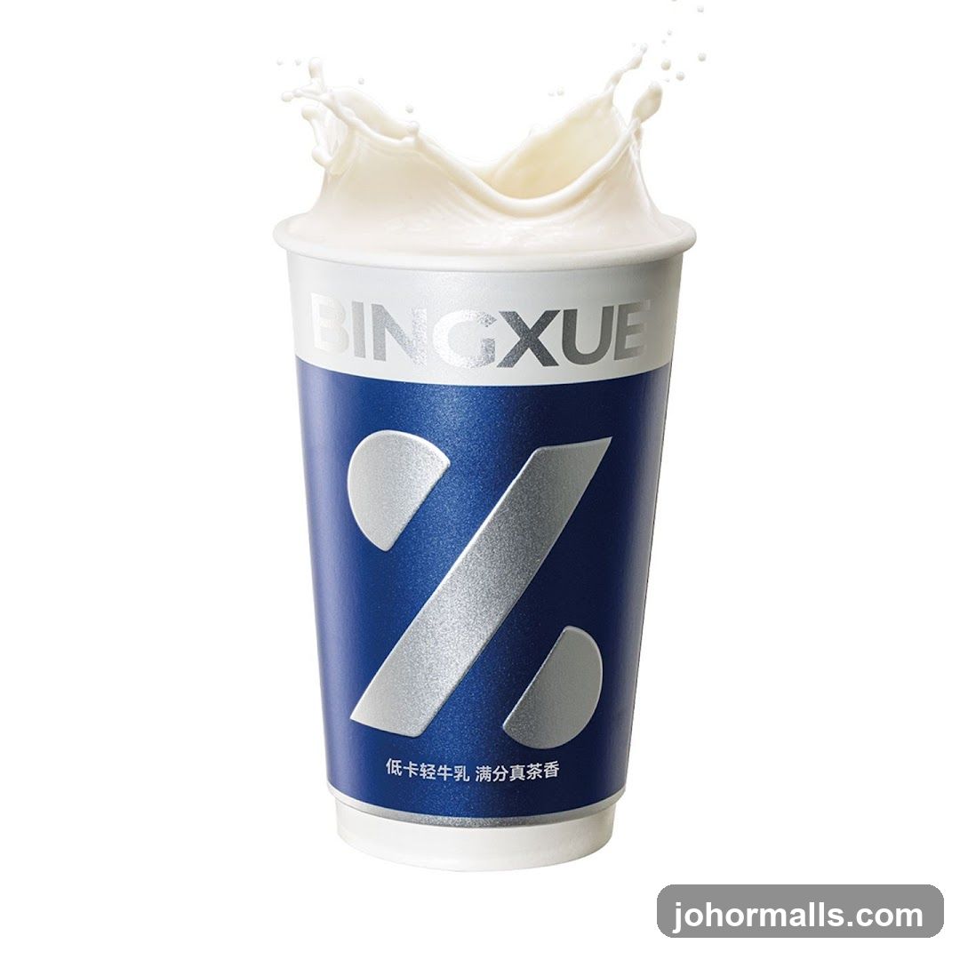 Bingxue cup with milk splash