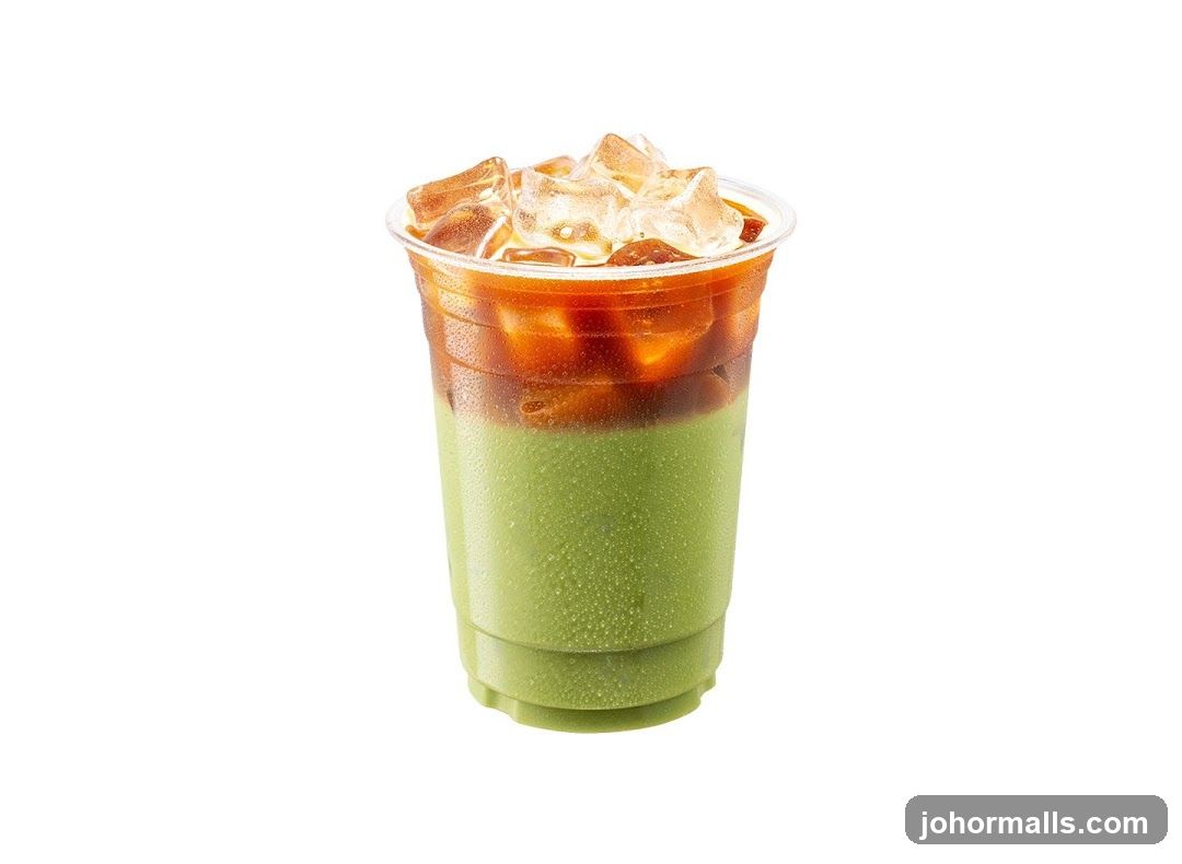 Iced Matcha Latte with Espresso