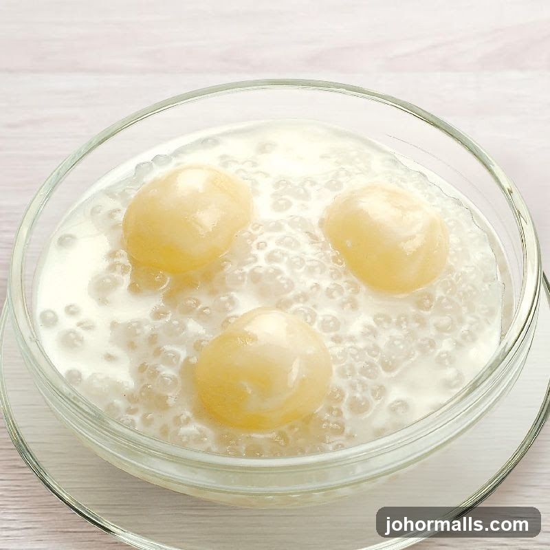 Lychee and Sago Dessert