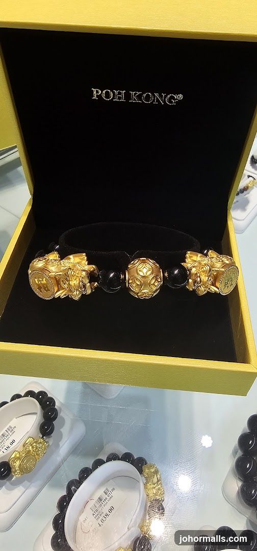 Gold and Black Beaded Bracelets