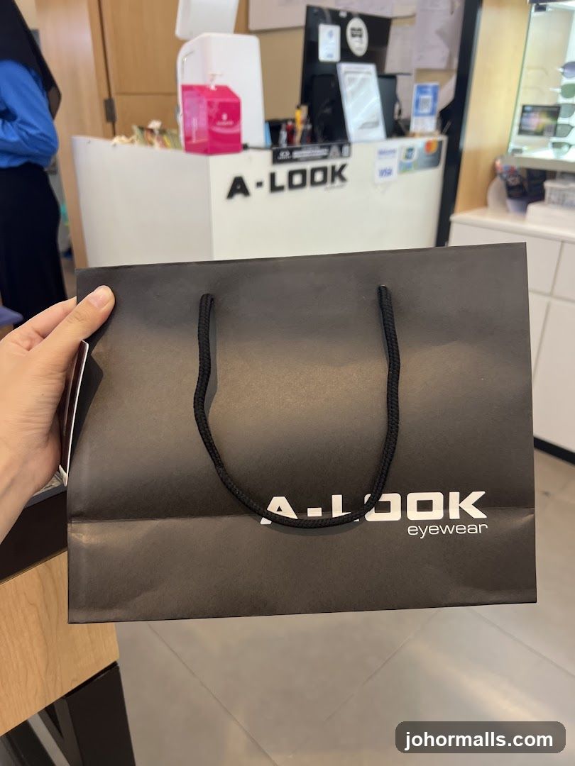 Shopping Bag with Eyewear Store Logo