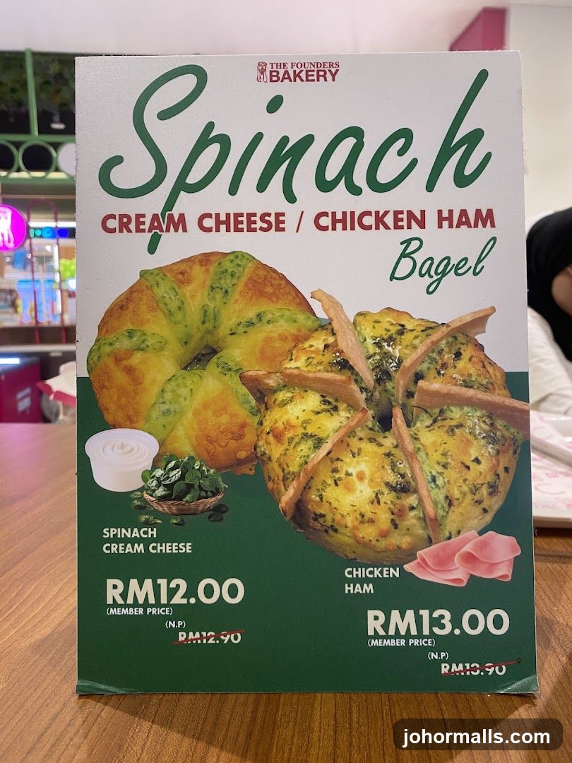 Spinach Bagel Menu
