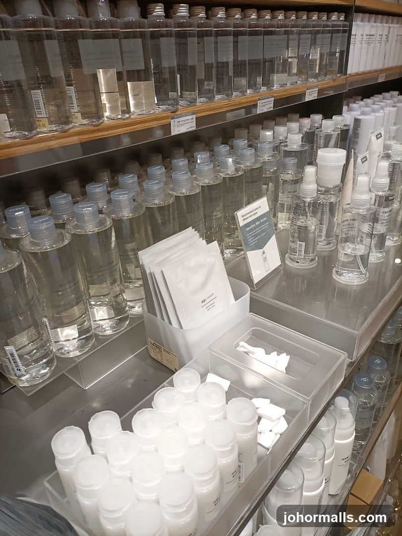 Skincare Products on Shelves