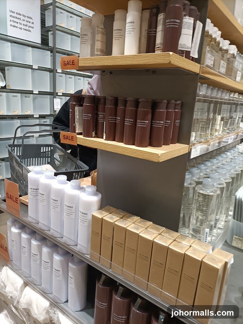 Skincare Products on Shelves