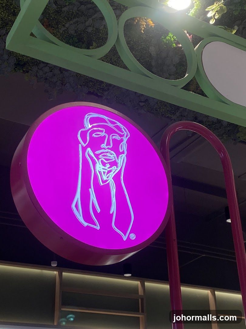 Neon Sign with Face Outline