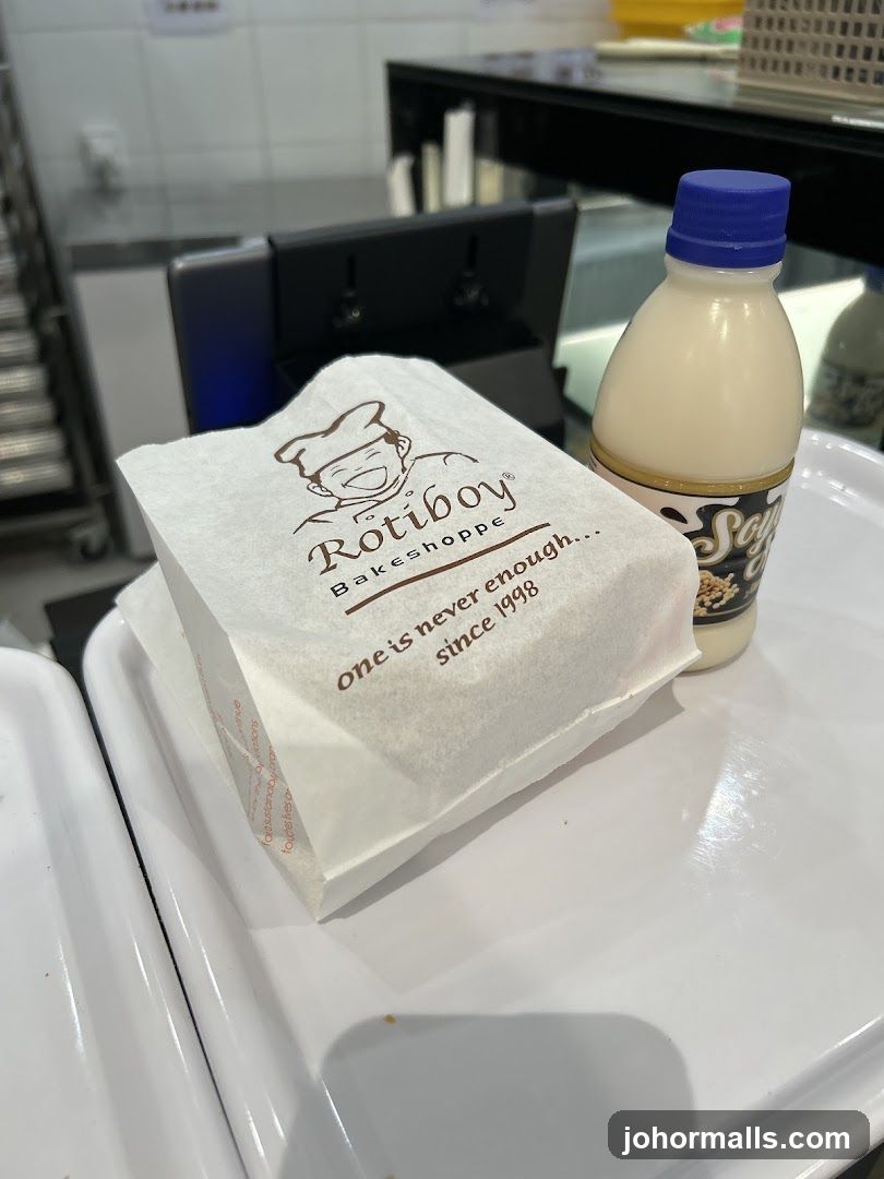 Rotiboy Bakeshoppe Bag and Soy Milk