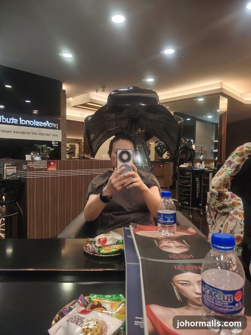 Salon Interior with Customer Under Dryer