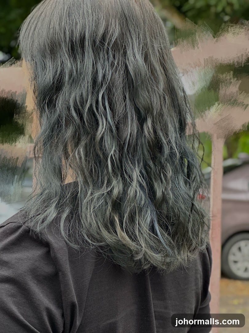 Woman with Wavy Gray Hair