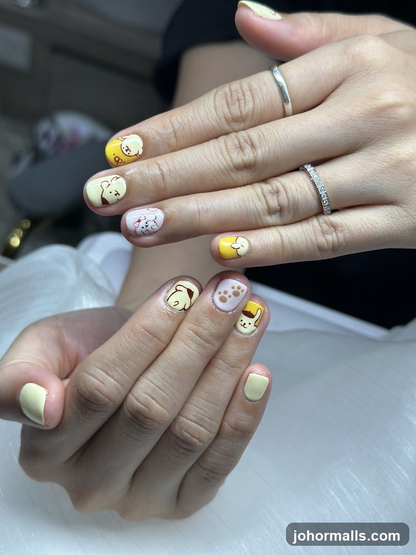 Nail Art with Cartoon Characters