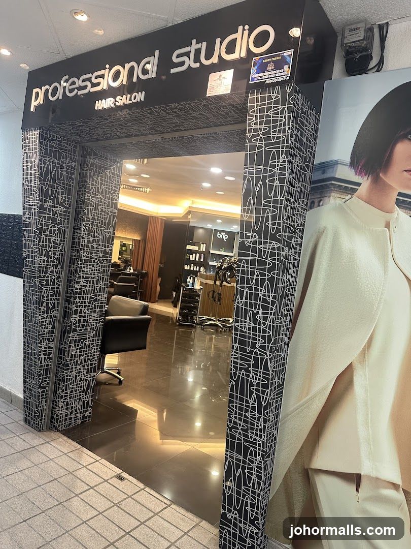 Professional Studio Hair Salon Entrance