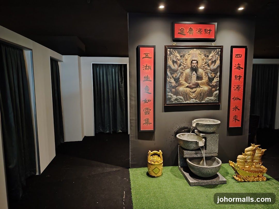 Interior with Chinese artwork and decor