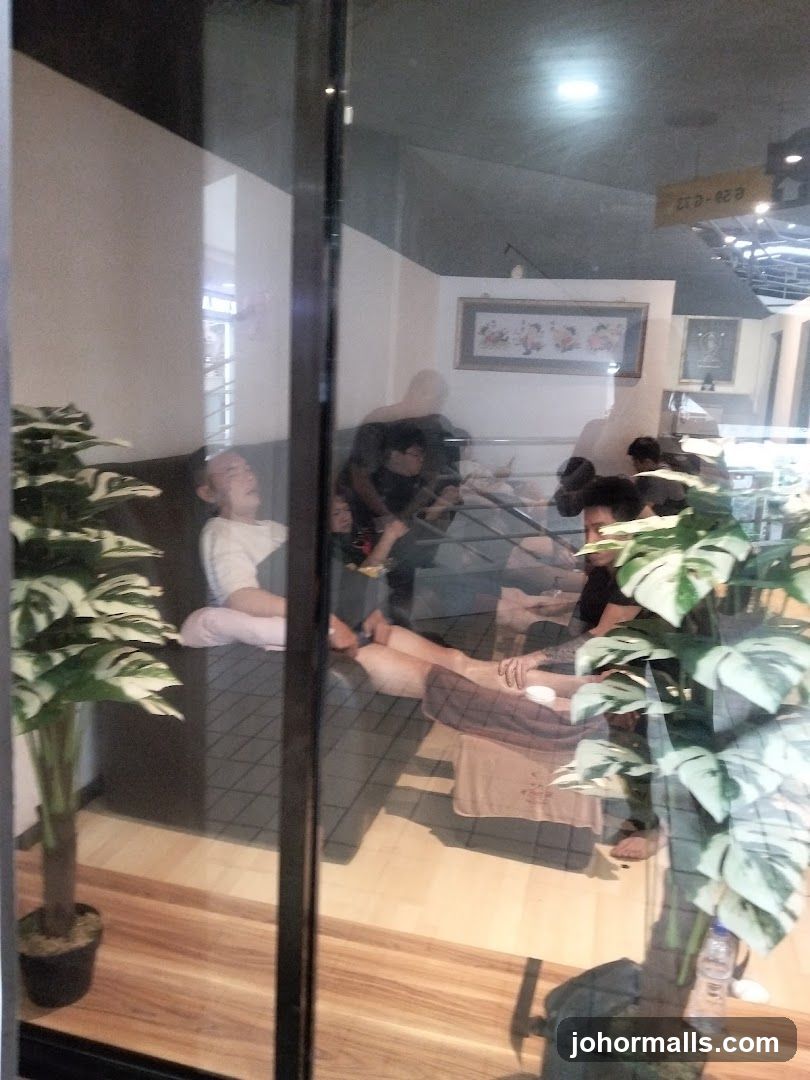 People relaxing in a spa