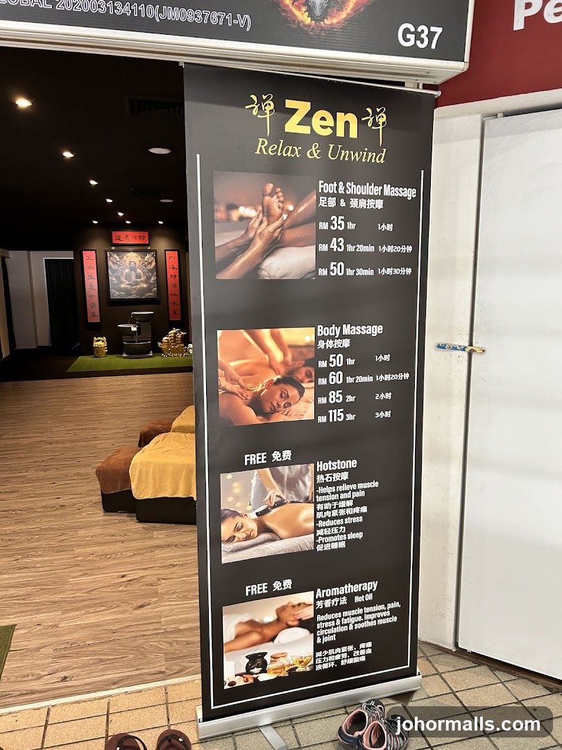 Zen Relax & Unwind Menu
