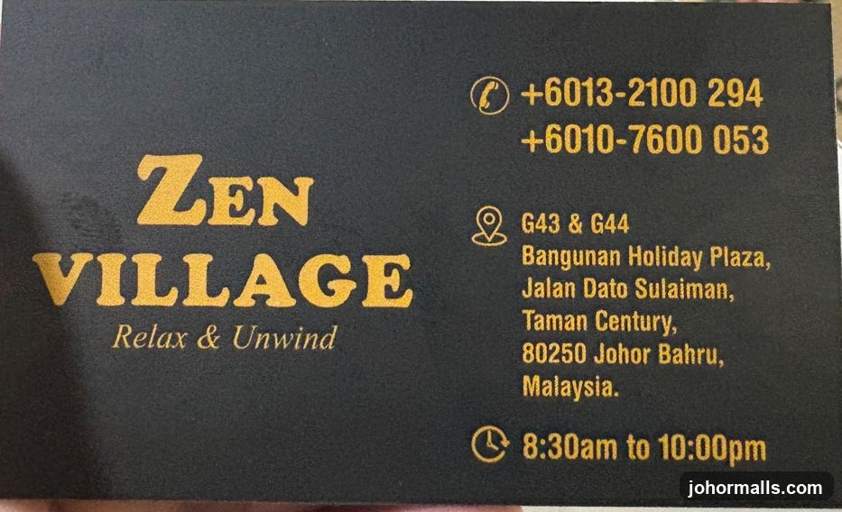 Zen Village Business Card