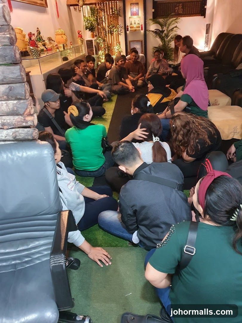Group sitting on floor