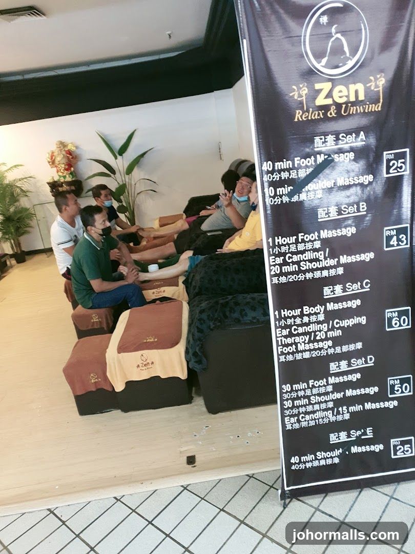 Zen Relax & Unwind Massage Menu
