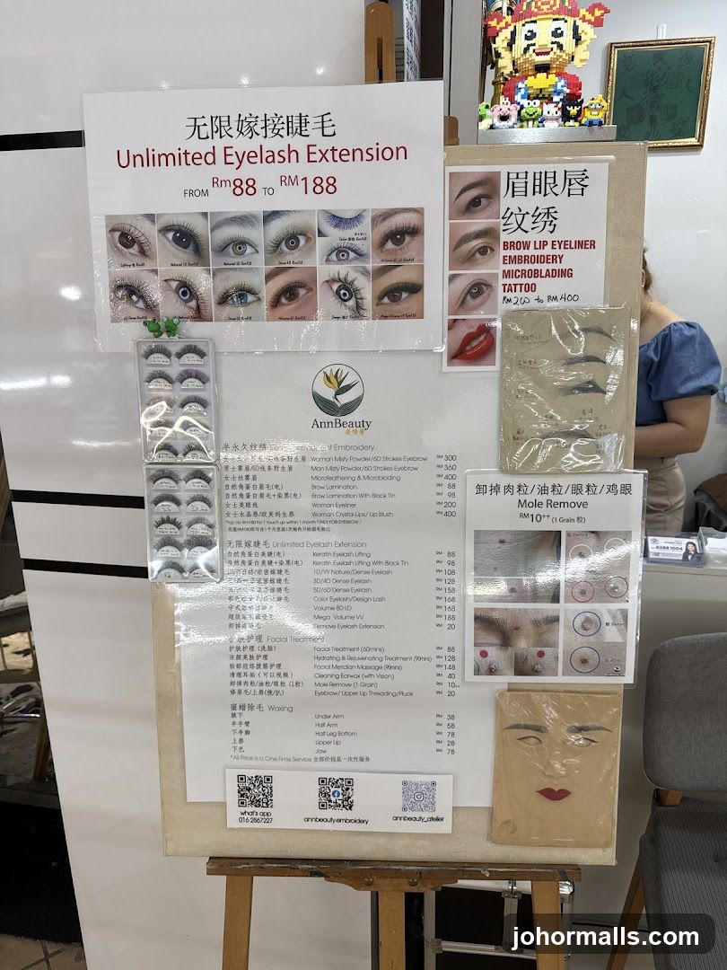 Beauty Services Menu