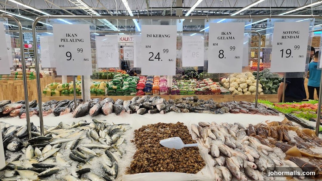 Seafood Display in a Supermarket
