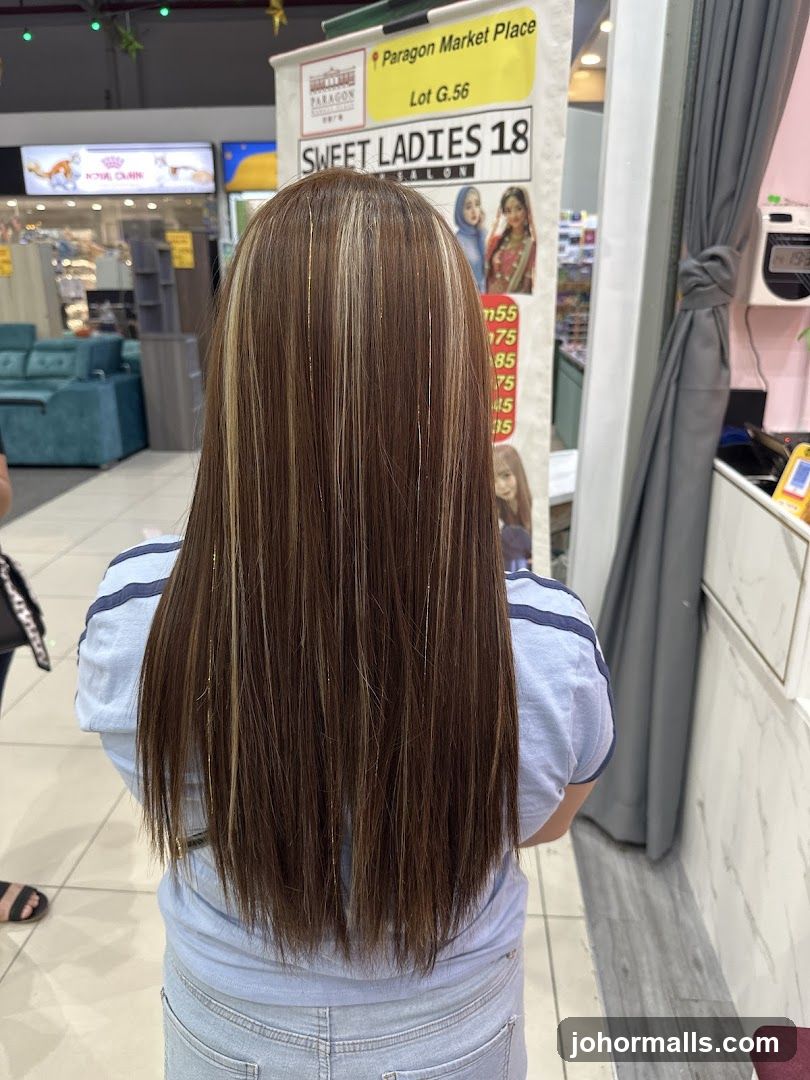 Woman with highlighted hair