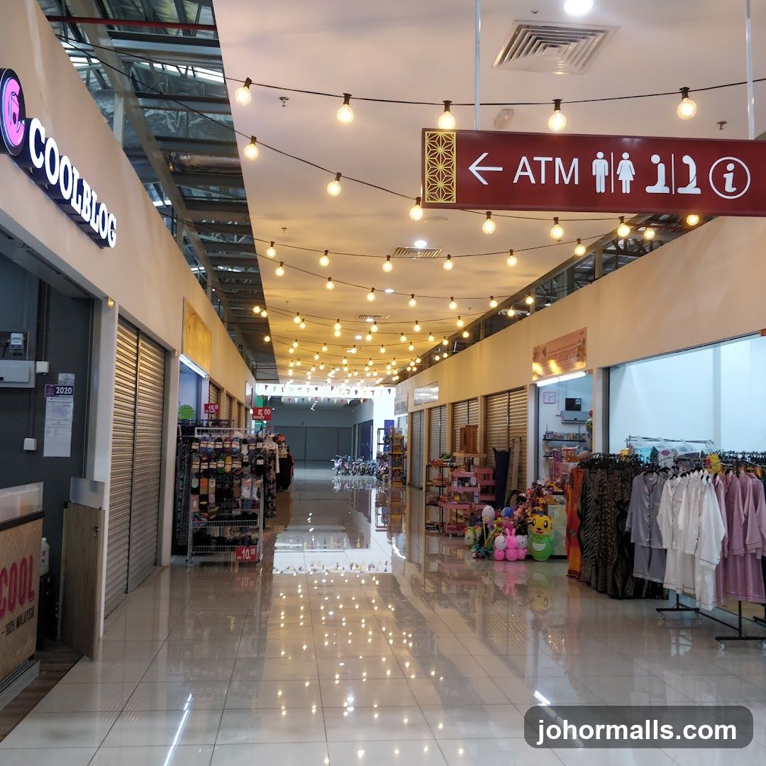 Indoor Market Hall with Shops and Decorations
