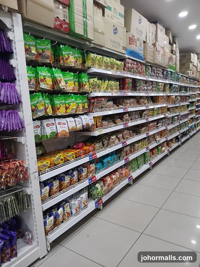 Snack Aisle in a Supermarket