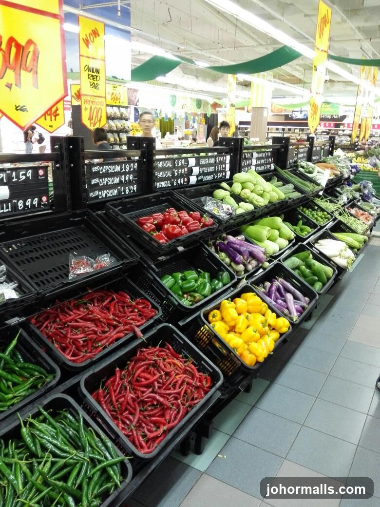 Produce Aisle in a Supermarket