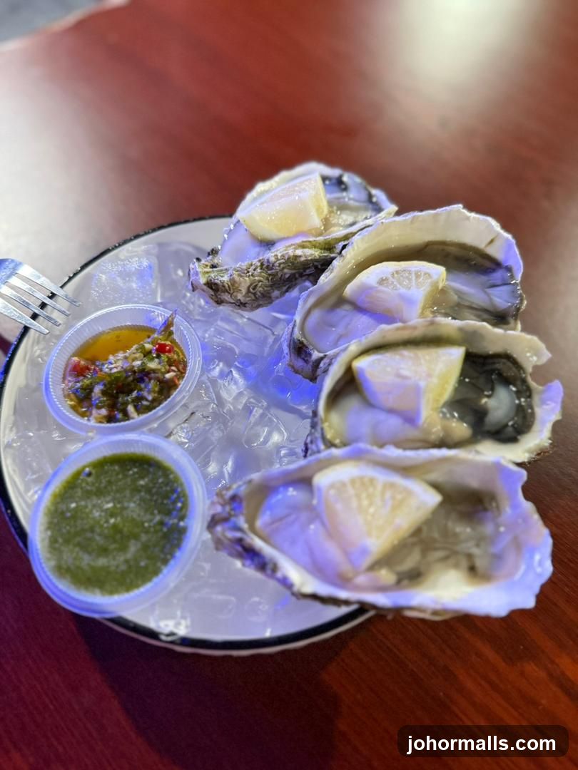 Oysters with Lemon and Sauces