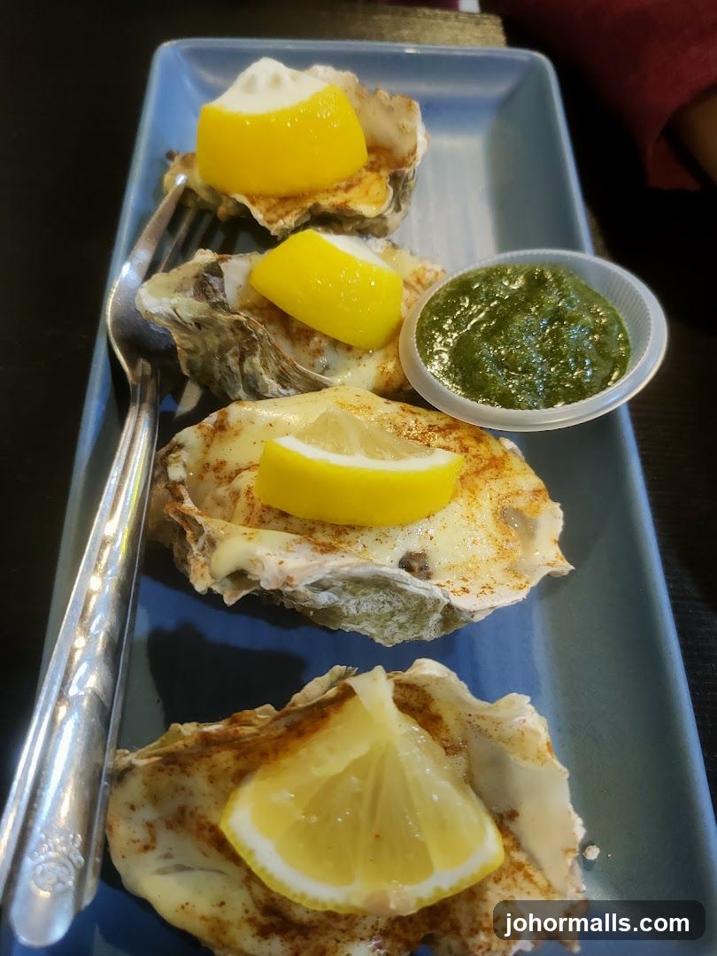 Oysters with Lemon and Sauce
