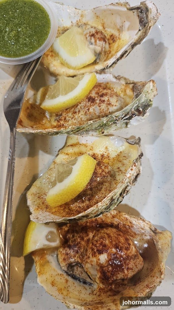 Oysters with Lemon and Sauce