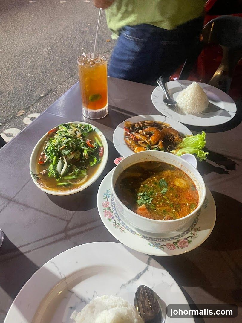 Table with food and drink