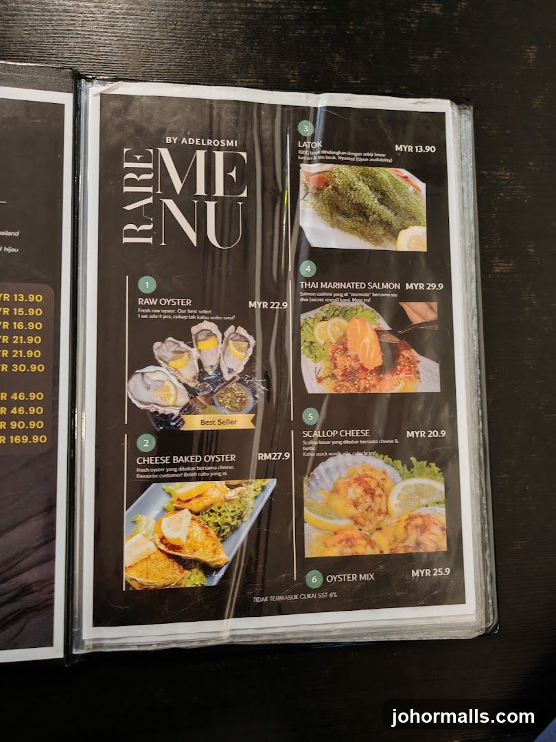 RARE MENU BY ADELROSMI