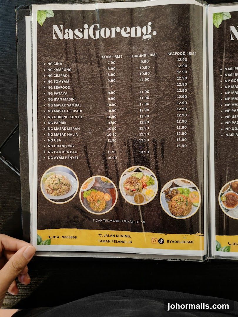 Nasi Goreng Menu