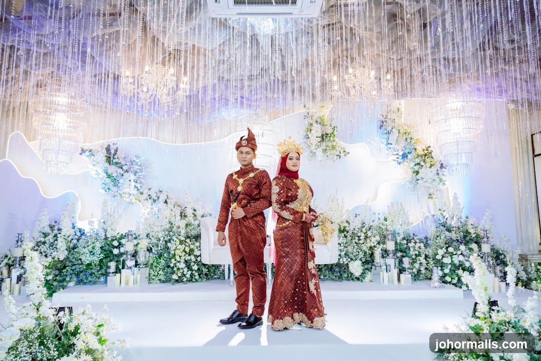 Wedding Couple Posing on Stage