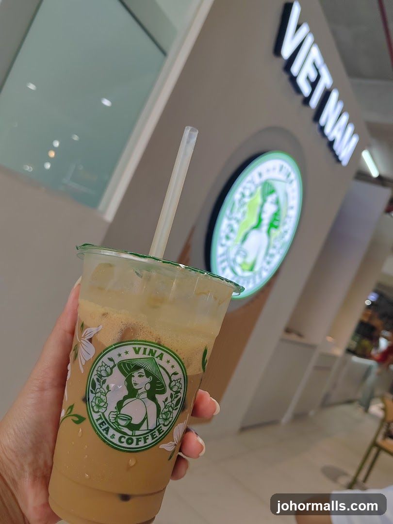 Iced Coffee with Vina Tea & Coffee Logo