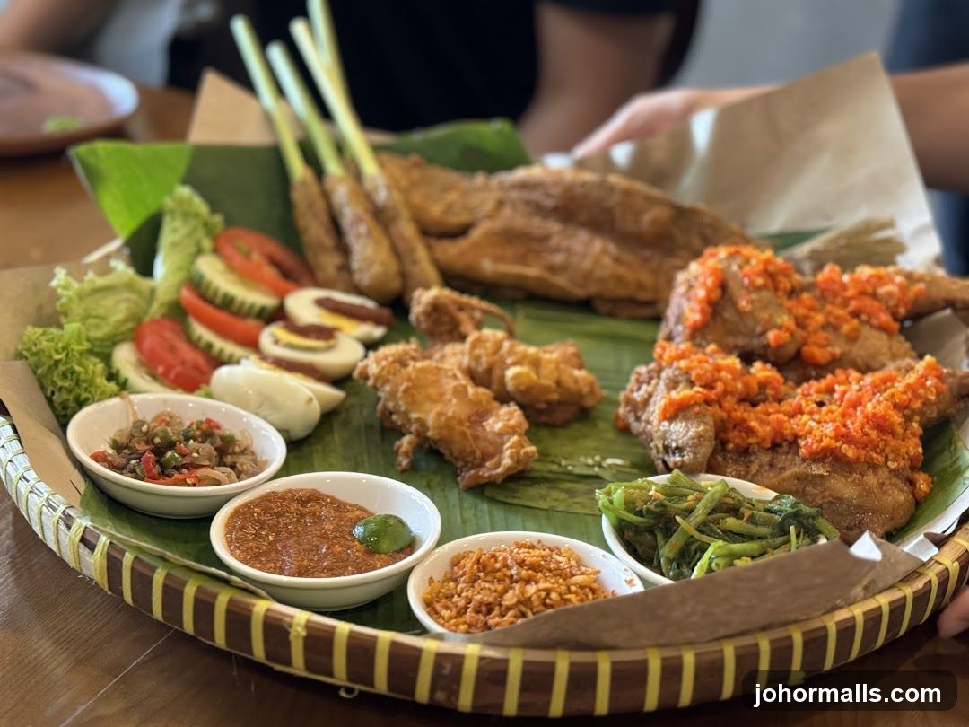 Platter of Indonesian Food