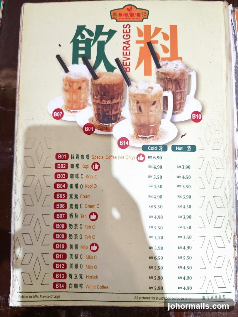 Beverages Menu