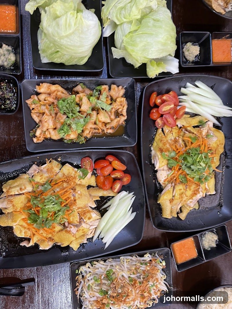 Hainanese Chicken Rice Platter