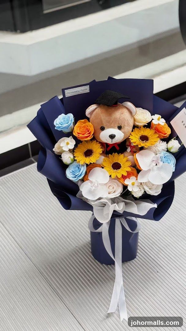 Graduation Teddy Bear Bouquet