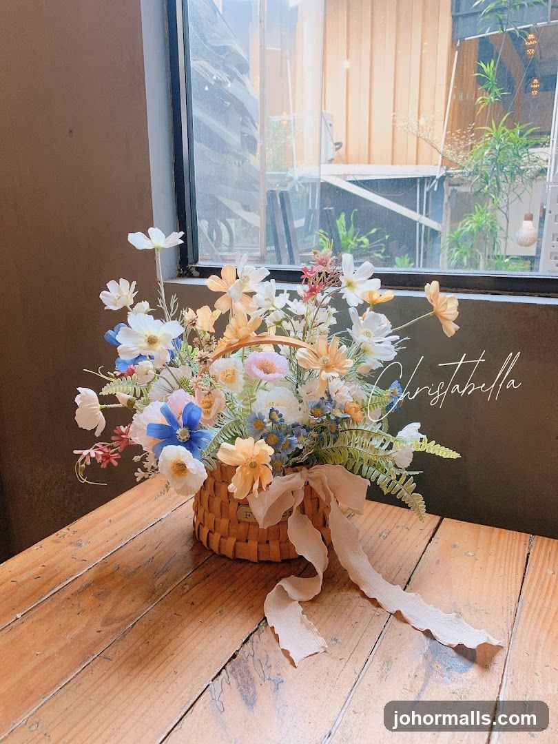 Flower Arrangement in Basket
