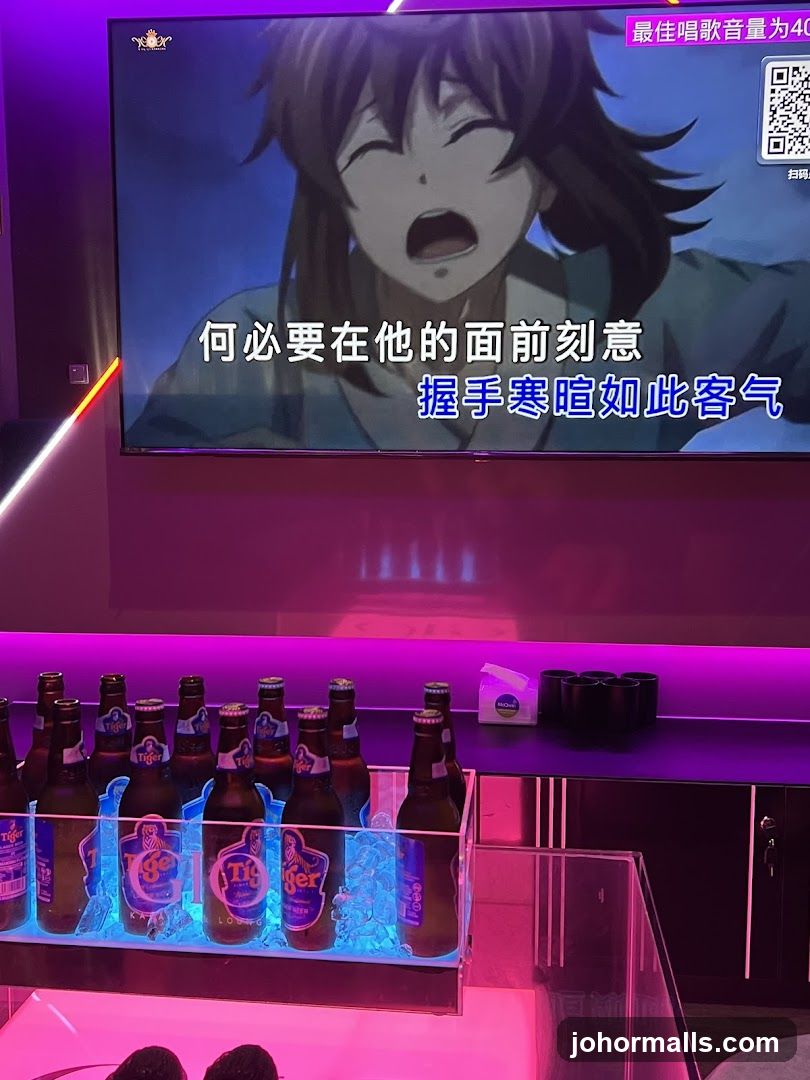 Karaoke Screen with Beer Display
