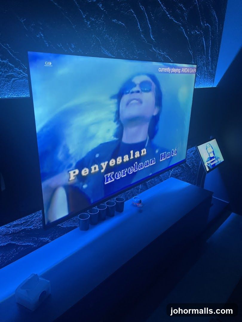 Karaoke Screen with Song Lyrics