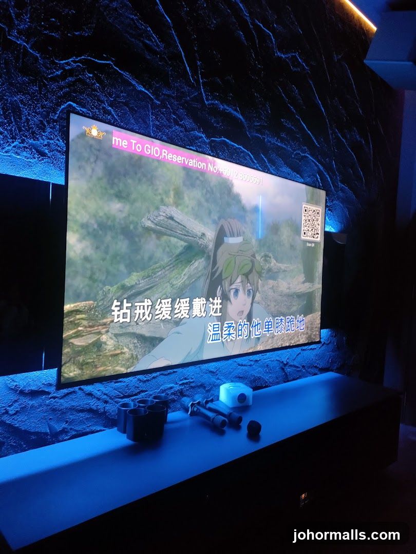 Karaoke Screen with Song Lyrics
