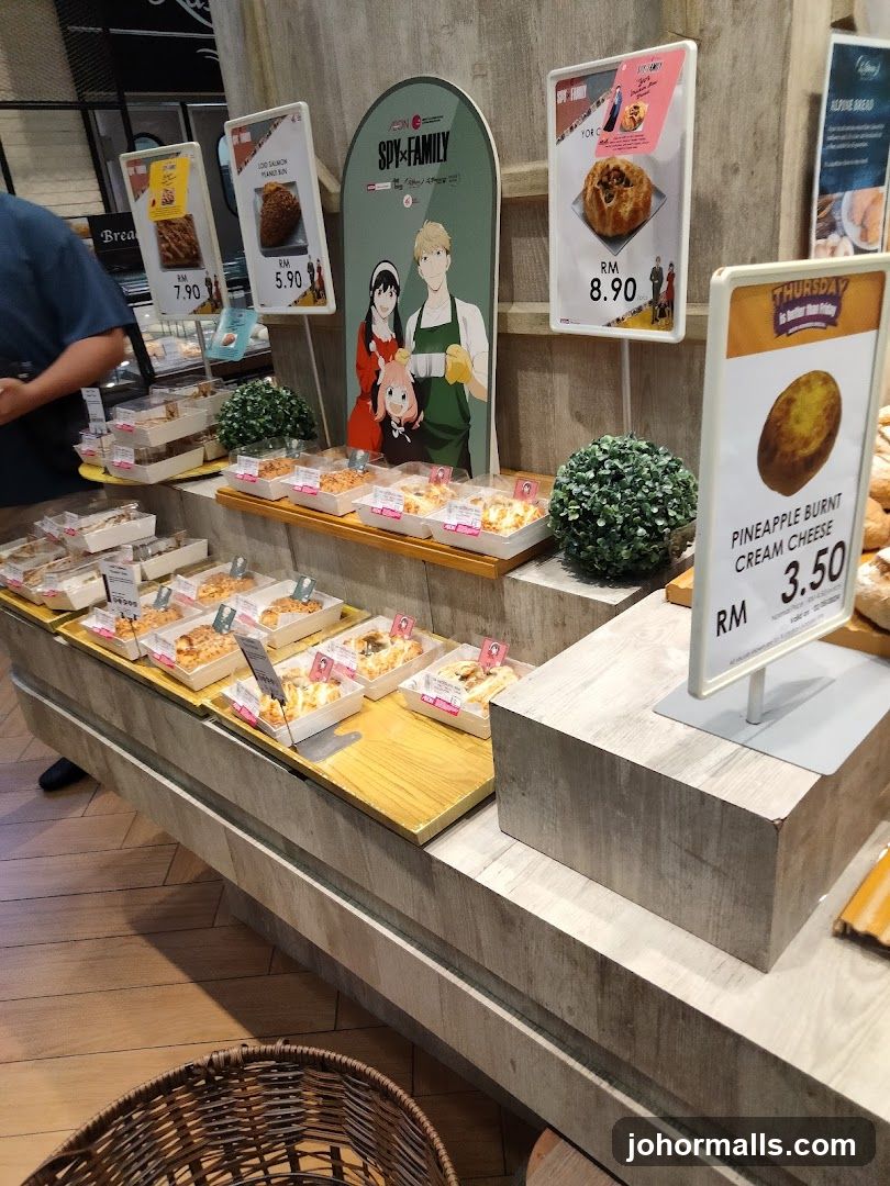Bakery Display with Anime Promotion