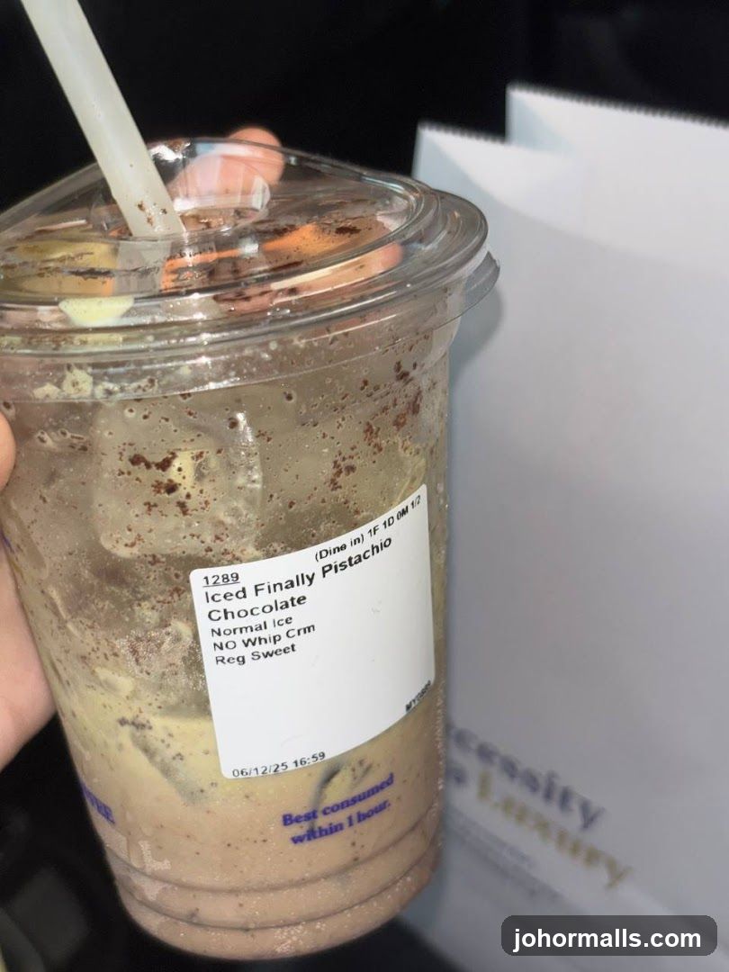 Iced Chocolate Pistachio Drink