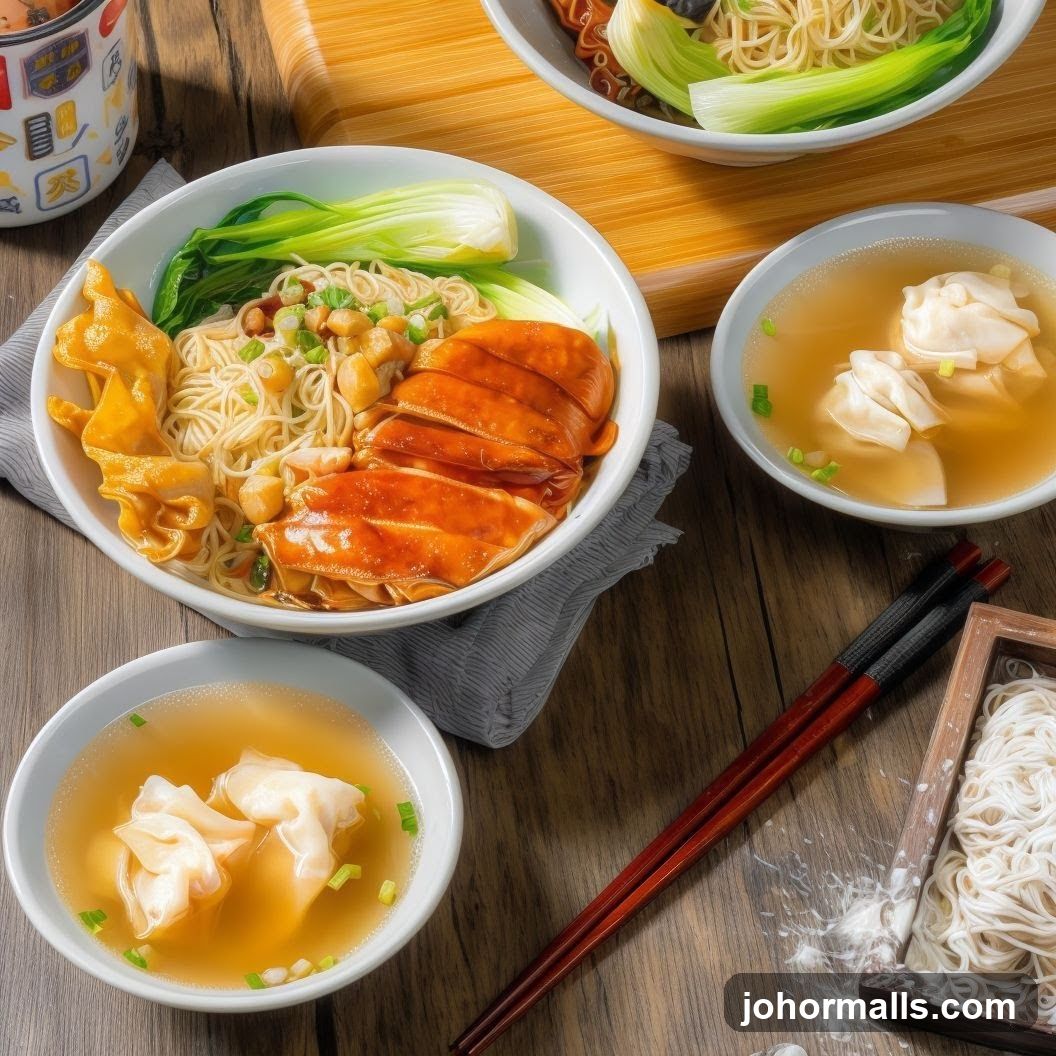 Noodle Soup with Chicken and Wontons