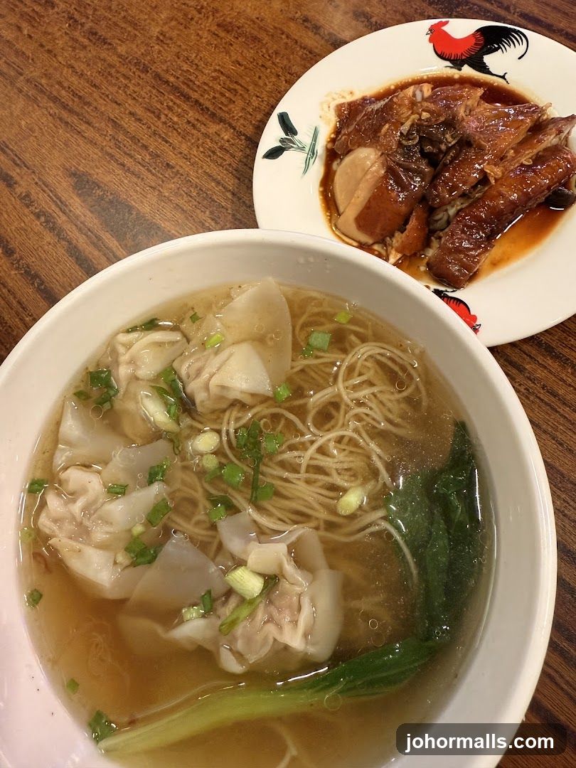 Wonton Noodle Soup and Braised Duck