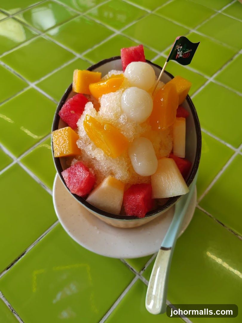 Shaved Ice Dessert with Fruit